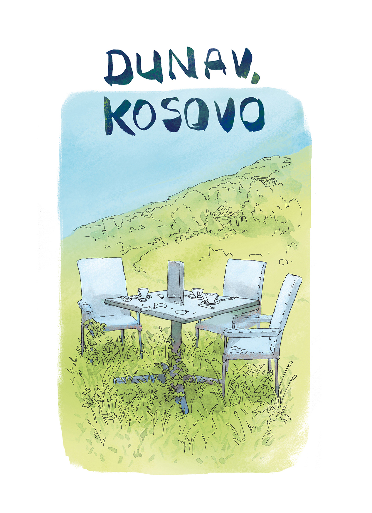reportage bande dessinée sur le kosovo et l'immigration des jeunes.