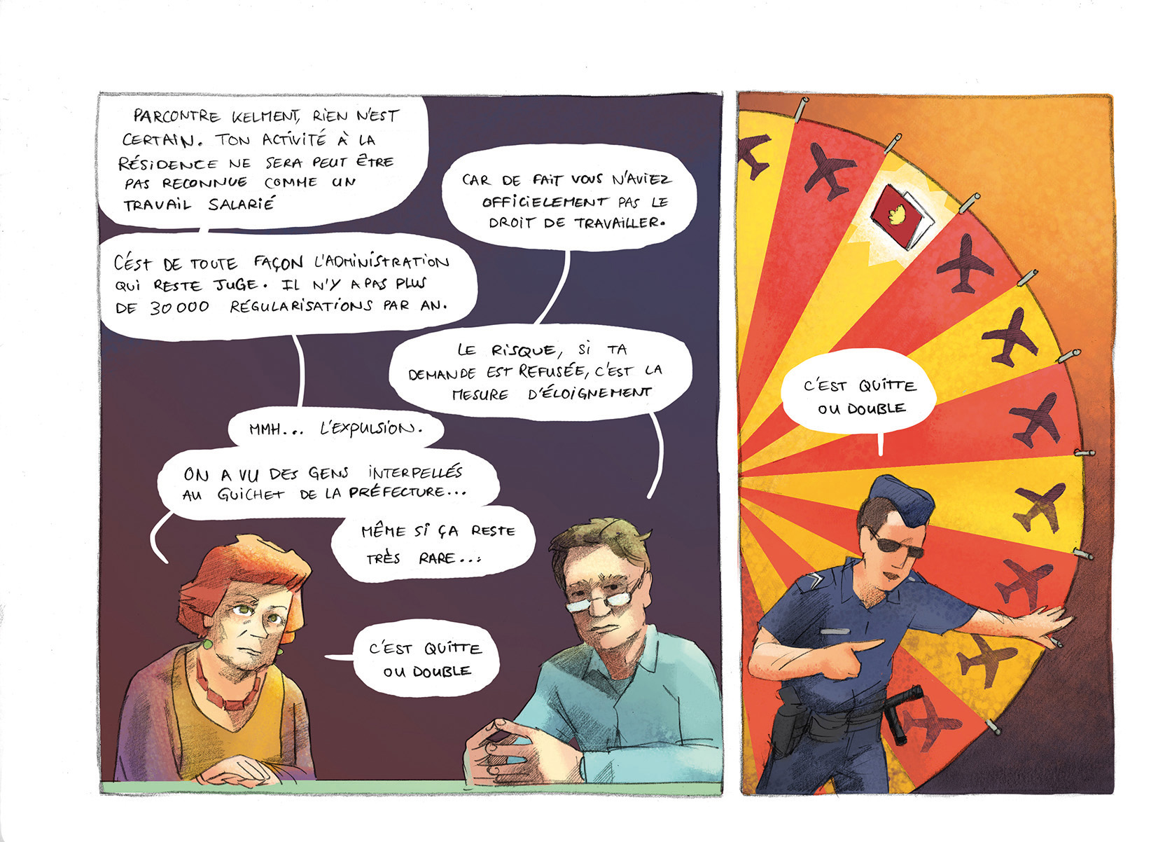 reportage bande dessinée sur le kosovo et l'immigration des jeunes.