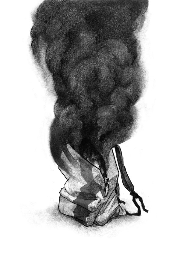 extraits de roman graphique, page originale crayonnée. Bande dessiéne symbolique.