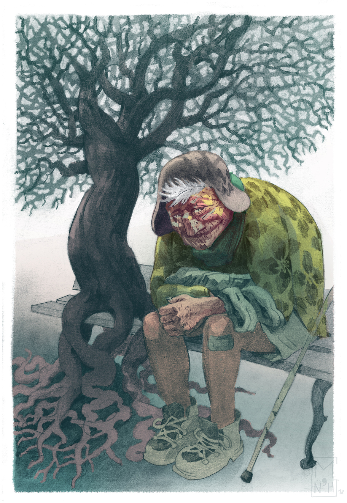 illustration au crayon et couleurs digitales, propice à la conception de visuels pour le jeu de plateau, entre autre. 
Caracter design, conception personnages. 